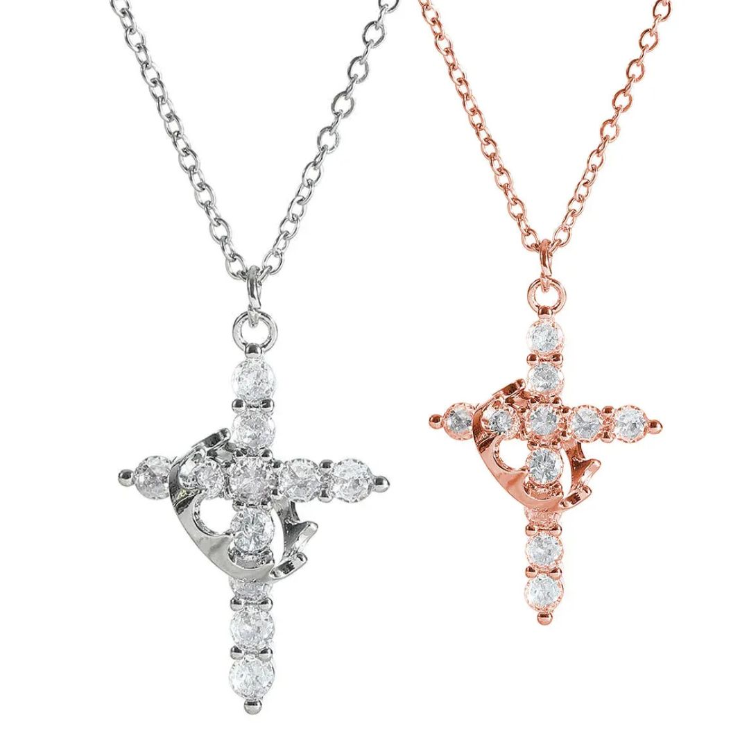 Colar Cruz & Coroa [COMPRE 1 E LEVE 2]