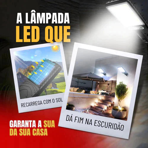 Super Refletor Led Solar com Sensor de Movimento [ÚLTIMAS UNIDADES]