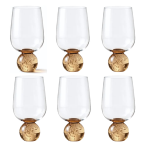 Taças Champanhe Base Esfera Transparente