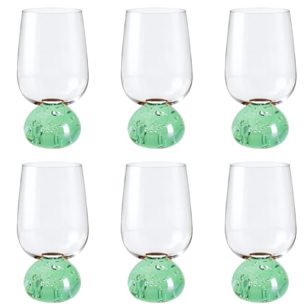 Taças Champanhe Base Esfera Transparente