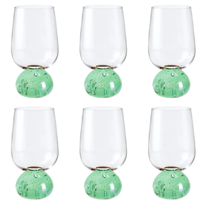 Taças Champanhe Base Esfera Transparente