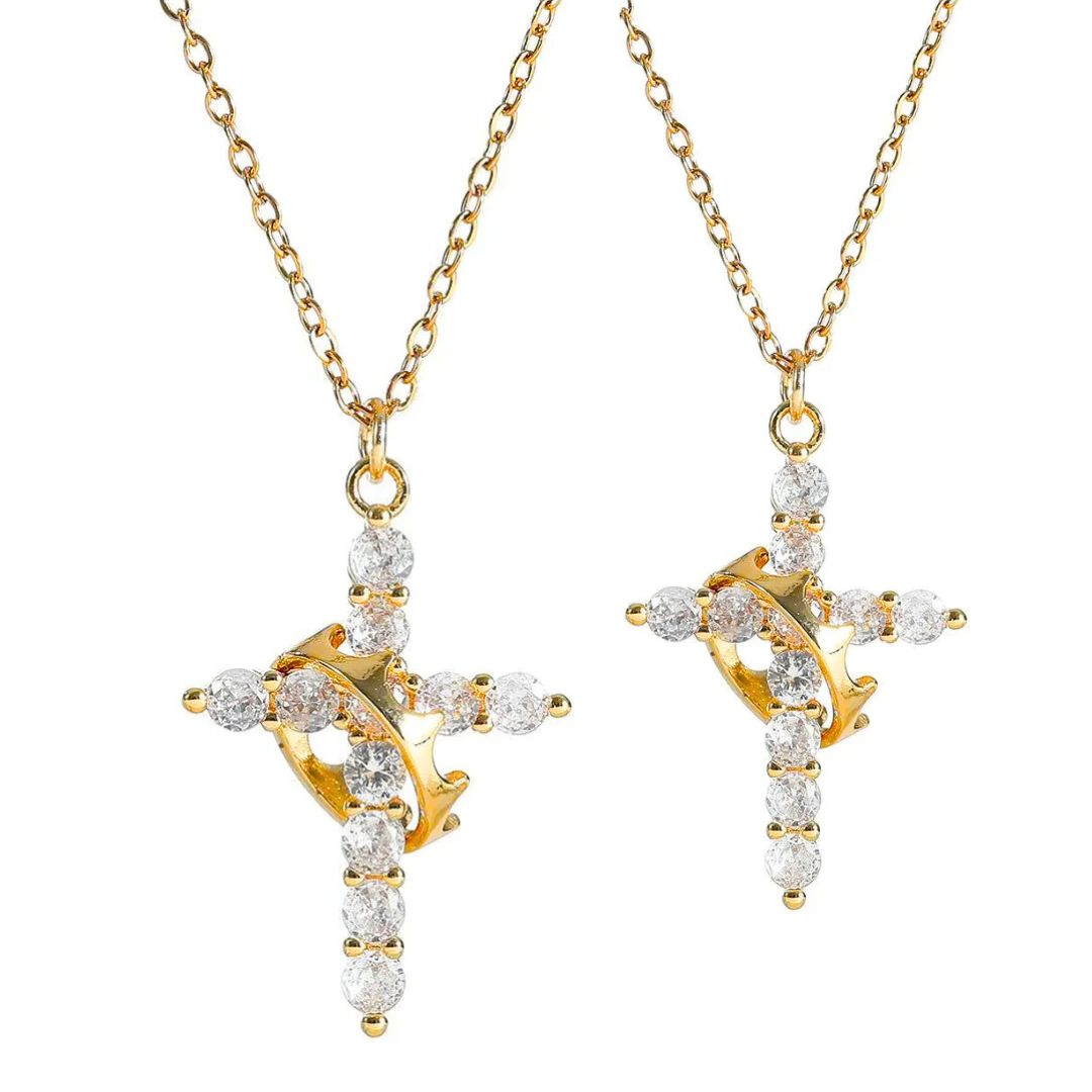 Colar Cruz & Coroa [COMPRE 1 E LEVE 2]