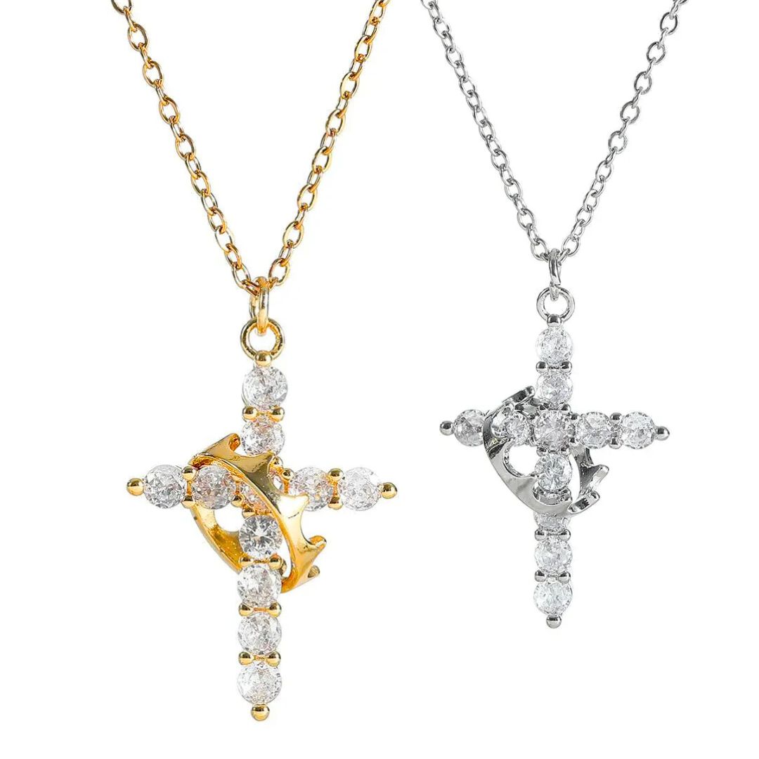 Colar Cruz & Coroa [COMPRE 1 E LEVE 2]