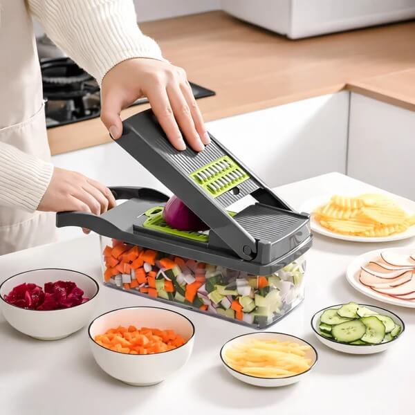 UltraChef™ – Cortador e Fatiador Multifuncional 16 em 1.