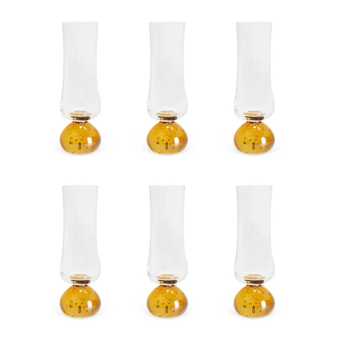 Taças Champanhe Base Esfera Transparente