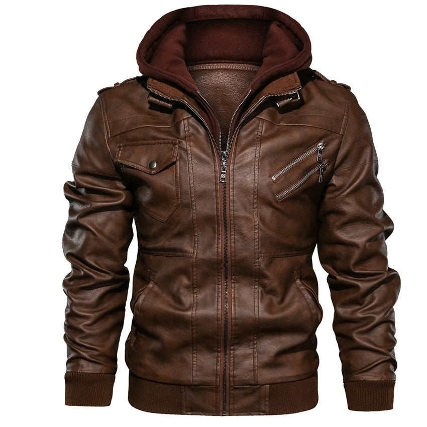 Jaqueta Masculina de Couro