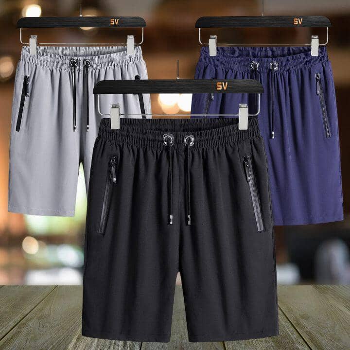 [KIT 3 SHORTS] - UNISSEX - Bermudas Esporte Fino Summerlast em Seda Gelo - [DESCONTO BLACK FRIDAY]